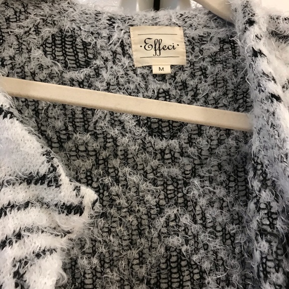 Medium white wool open cardigan - Picture 3 of 5